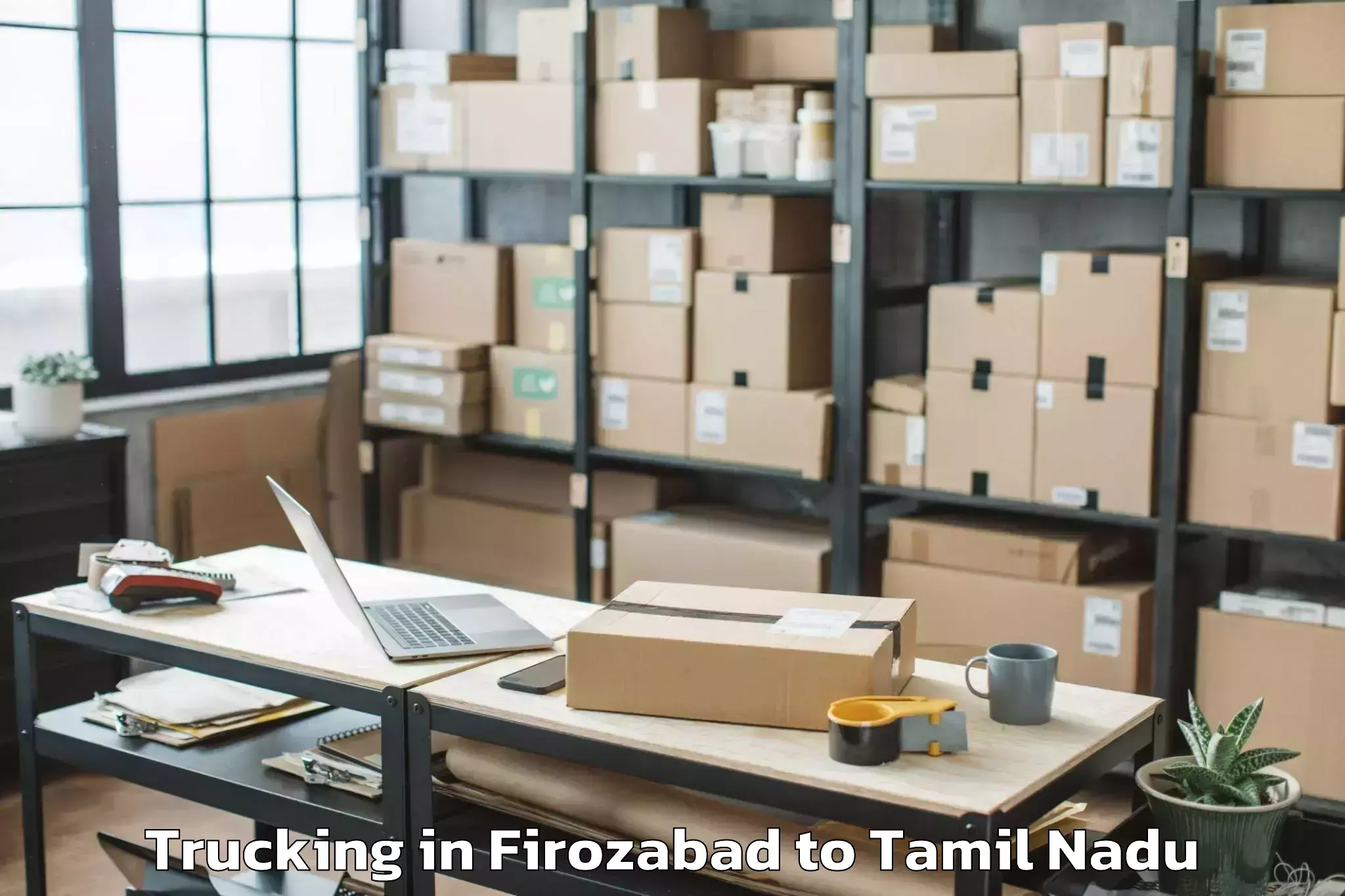 Top Firozabad to Thiruvaiyaru Trucking Available